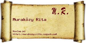 Muraközy Rita névjegykártya