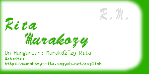 rita murakozy business card